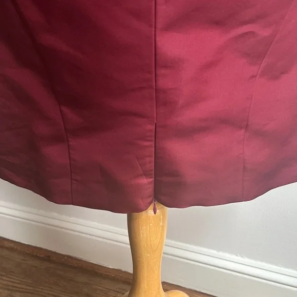 Zac Posen Strapless Dress in Deep Red Burgundy Size 6 NWT